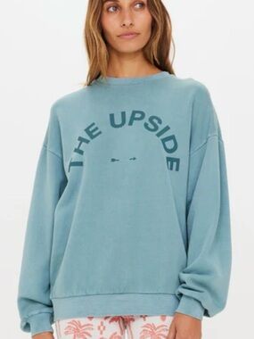 The Upside Newport Crewneck Blue Sweatshirt